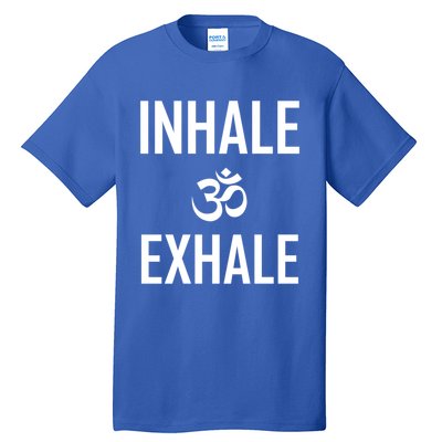 Inhale Exhale Yoga Ohm Meditation Gift Tall T-Shirt