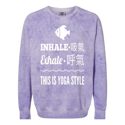 Inhale Exhale Yoga Tees Meaningful Gift Colorblast Crewneck Sweatshirt