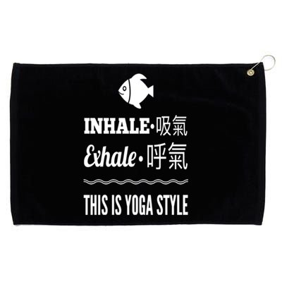 Inhale Exhale Yoga Tees Meaningful Gift Grommeted Golf Towel