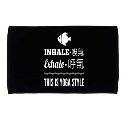 Inhale Exhale Yoga Tees Meaningful Gift Microfiber Hand Towel