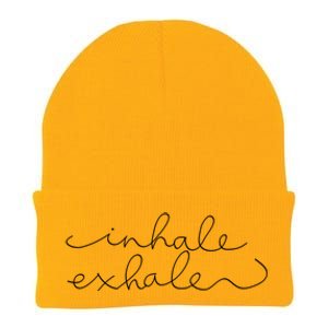 Inhale Exhale Yoga Instructor Yoga Teacher Meaningful Gift Knit Cap Winter Beanie