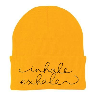 Inhale Exhale Yoga Instructor Yoga Teacher Meaningful Gift Knit Cap Winter Beanie