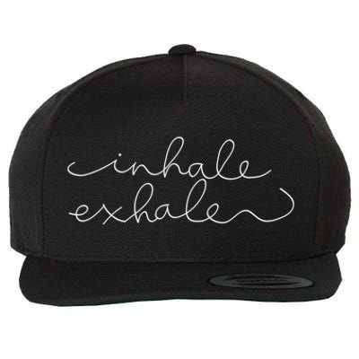 Inhale Exhale Yoga Instructor Yoga Teacher Meaningful Gift Wool Snapback Cap