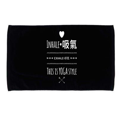 Inhale Exhale Yoga Tee Great Gift Microfiber Hand Towel