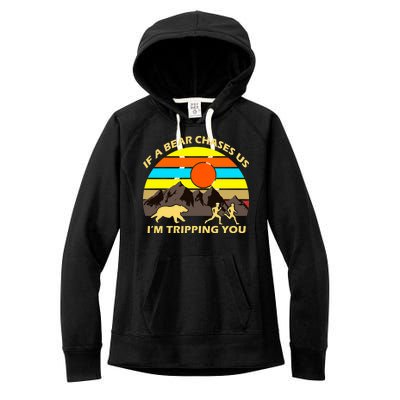 If A Bear Chases Us I'm Tripping You Women's Fleece Hoodie