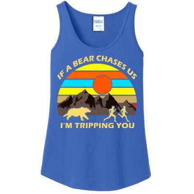 If A Bear Chases Us I'm Tripping You Ladies Essential Tank