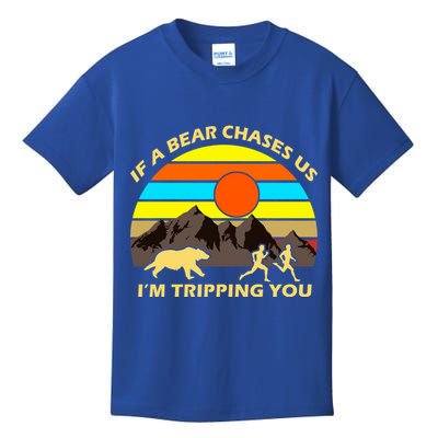 If A Bear Chases Us I'm Tripping You Kids T-Shirt