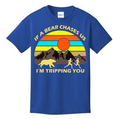 If A Bear Chases Us I'm Tripping You Kids T-Shirt