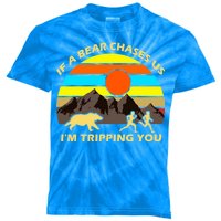 If A Bear Chases Us I'm Tripping You Kids Tie-Dye T-Shirt