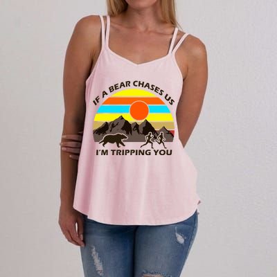 If A Bear Chases Us I'm Tripping You Women's Strappy Tank