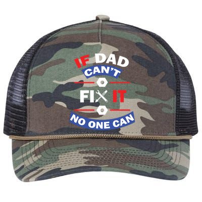 If Dad Can't Fix It No One Can Retro Rope Trucker Hat Cap