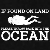 If Found On Land Please Throw Back Into The Ocean Ladies PosiCharge Tri-Blend Wicking Tank