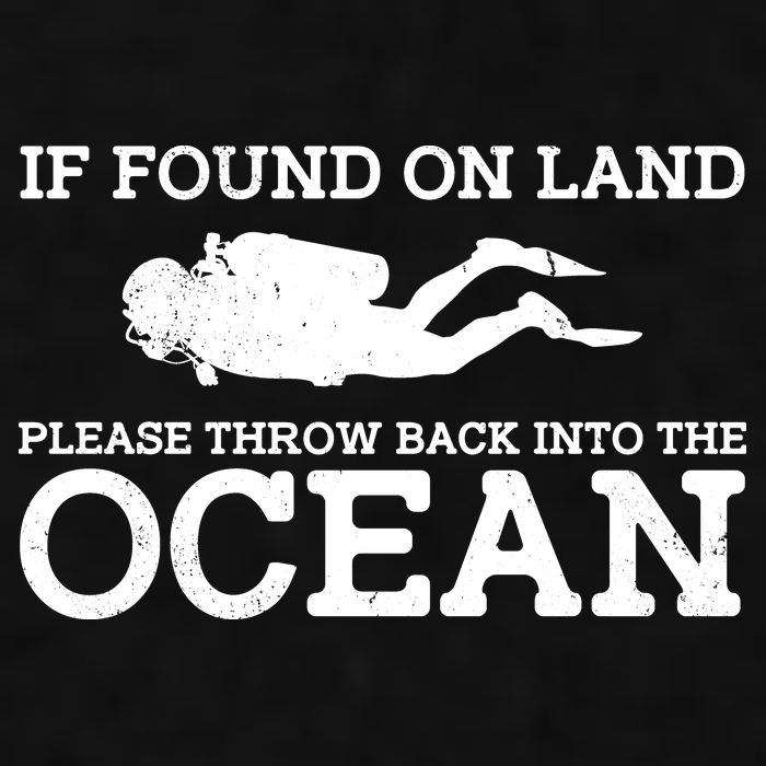 If Found On Land Please Throw Back Into The Ocean Ladies PosiCharge Tri-Blend Wicking Tank