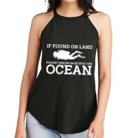 If Found On Land Please Throw Back Into The Ocean Women's Perfect Tri Rocker Tank