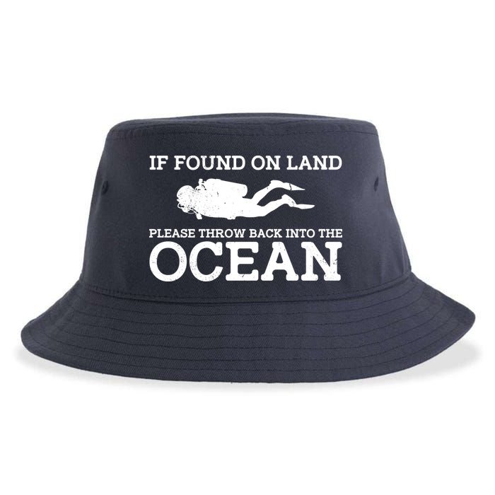 If Found On Land Please Throw Back Into The Ocean Sustainable Bucket Hat