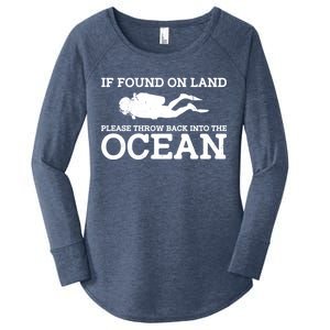 If Found On Land Please Throw Back Into The Ocean Women's Perfect Tri Tunic Long Sleeve Shirt