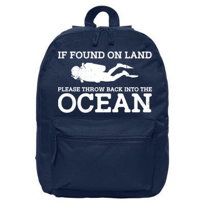 If Found On Land Please Throw Back Into The Ocean 16 in Basic Backpack
