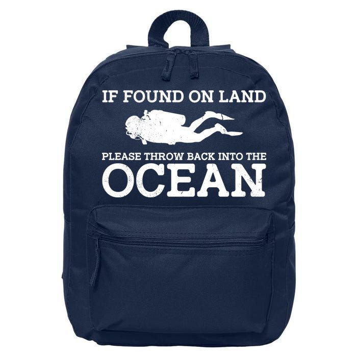 If Found On Land Please Throw Back Into The Ocean 16 in Basic Backpack