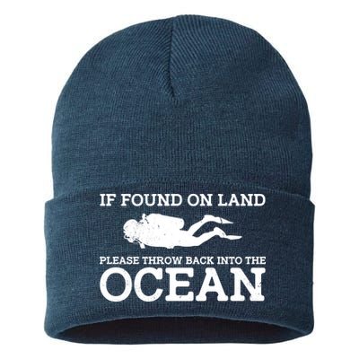 If Found On Land Please Throw Back Into The Ocean Sustainable Knit Beanie