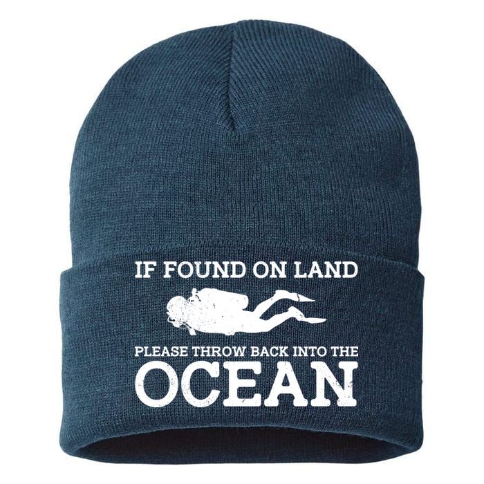 If Found On Land Please Throw Back Into The Ocean Sustainable Knit Beanie