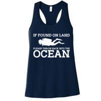 If Found On Land Please Throw Back Into The Ocean Womens Tank Top