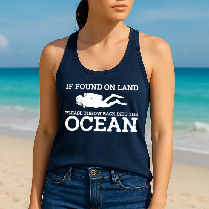 If Found On Land Please Throw Back Into The Ocean Womens Tank Top