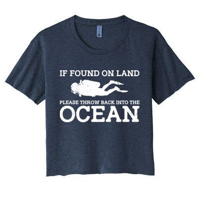 If Found On Land Please Throw Back Into The Ocean Crop Top