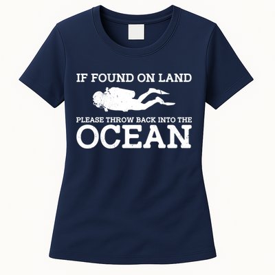 If Found On Land Please Throw Back Into The Ocean Womens T-Shirt