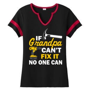 If Grandpa Can't Fix It No One Can Ladies Halftime Notch Neck Tee