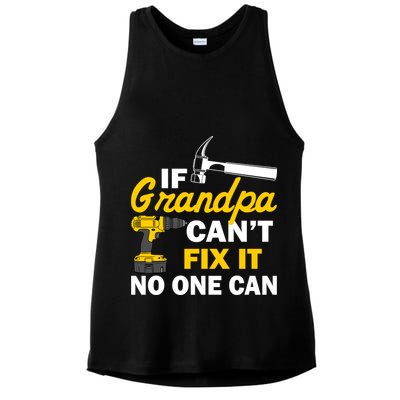 If Grandpa Can't Fix It No One Can Ladies PosiCharge Tri-Blend Wicking Tank