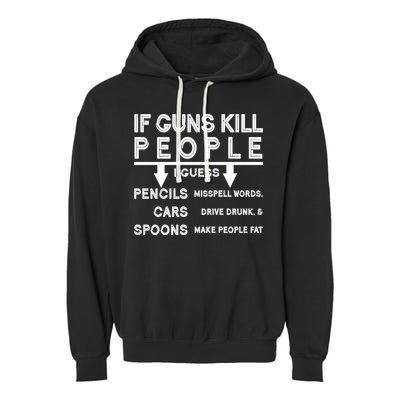 If Guns Kill People Funny 2nd Amendment Gun Rights Garment-Dyed Fleece Hoodie
