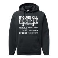 If Guns Kill People Funny 2nd Amendment Gun Rights Performance Fleece Hoodie