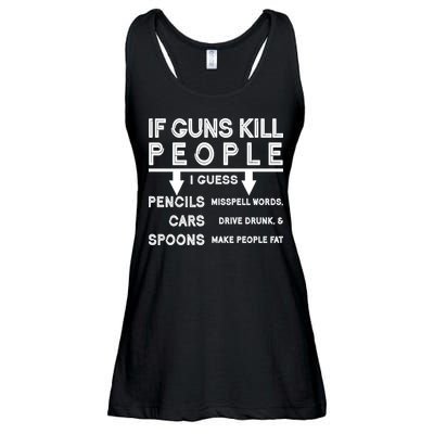 If Guns Kill People Funny 2nd Amendment Gun Rights Ladies Essential Flowy Tank