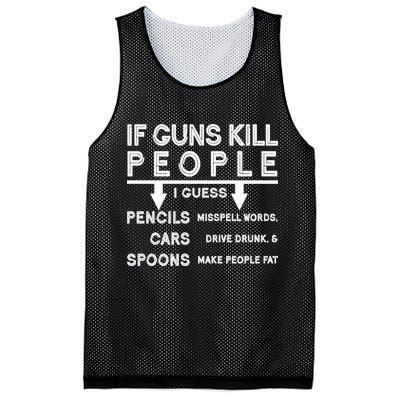 If Guns Kill People Funny 2nd Amendment Gun Rights Mesh Reversible Basketball Jersey Tank