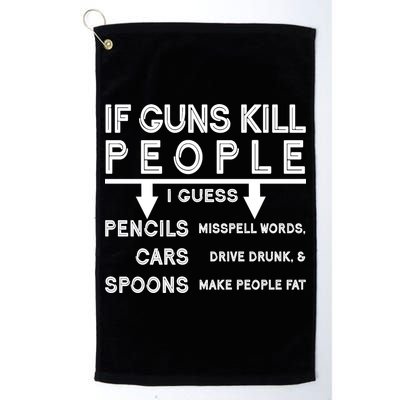 If Guns Kill People Funny 2nd Amendment Gun Rights Golf Towel