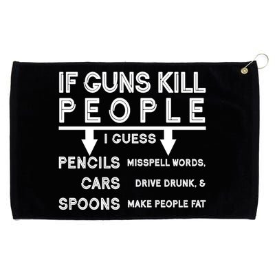 If Guns Kill People Funny 2nd Amendment Gun Rights Grommeted Golf Towel