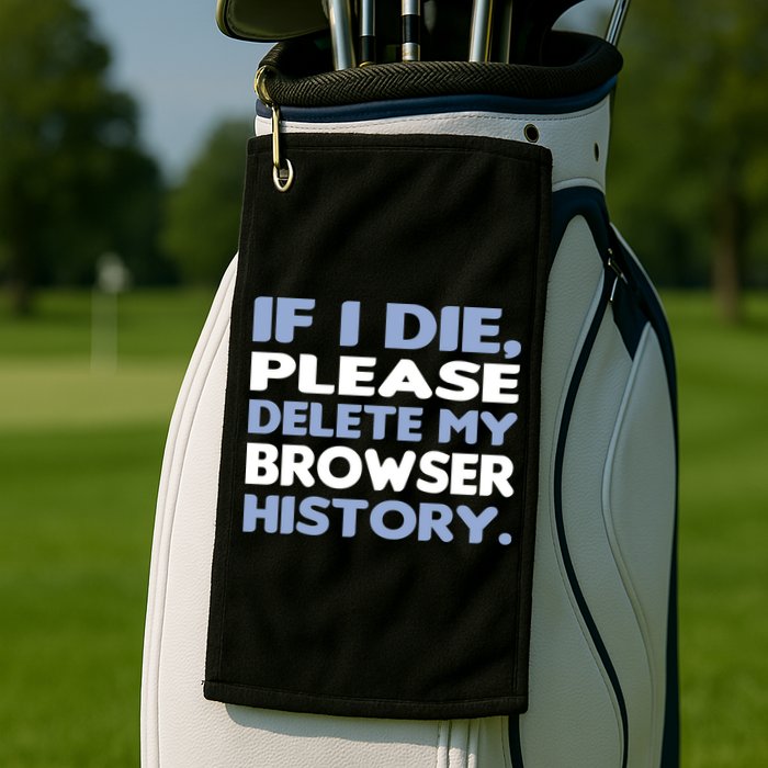 If I Die Please Delete My Browser History Golf Towel