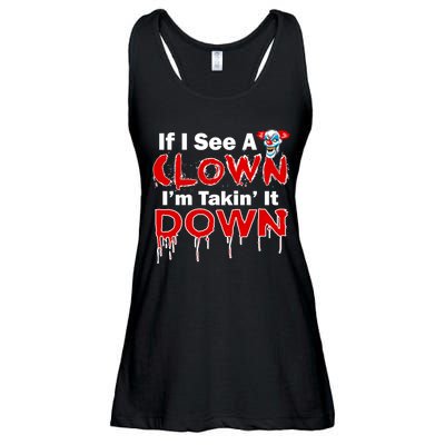 If I See A Clown I'm Takin' It Down Funny Ladies Essential Flowy Tank