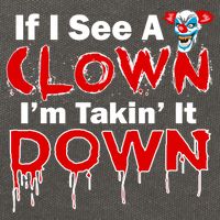 If I See A Clown I'm Takin' It Down Funny Cotton Canvas Backpack