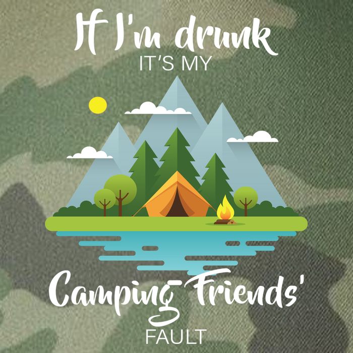 If I'm Drunk It's My Camping Friends Fault Legacy Tie Dye Trucker Hat