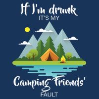 If I'm Drunk It's My Camping Friends Fault 7-Panel Snapback Hat