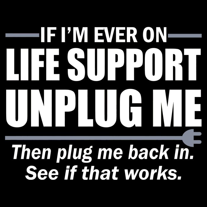 If I'm Ever On Life Support Unplug Me Then Plug Me Back In Performance Long Sleeve Polo