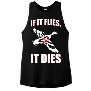 If It Flies It dies Ladies PosiCharge Tri-Blend Wicking Tank