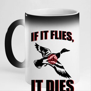 If It Flies It dies 11oz Black Color Changing Mug