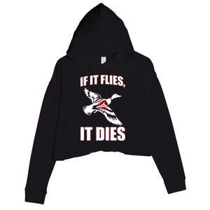 If It Flies It dies Crop Fleece Hoodie