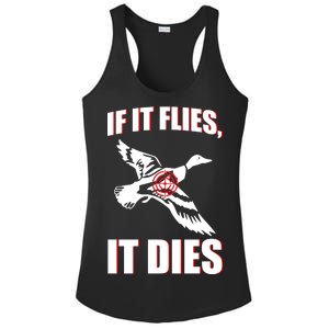 If It Flies It dies Ladies PosiCharge Competitor Racerback Tank