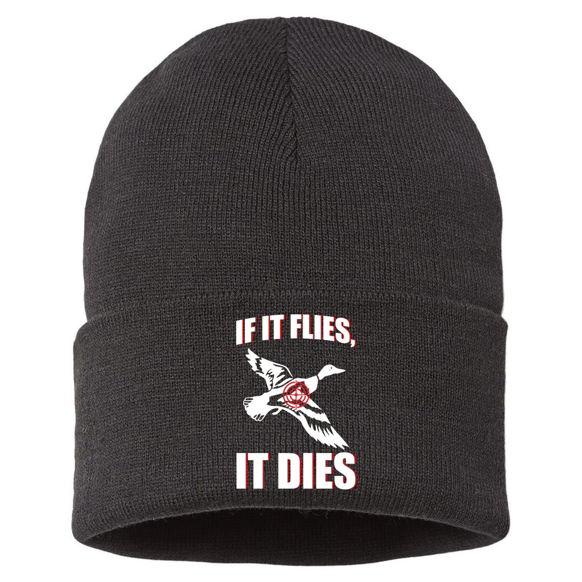 If It Flies It dies Sustainable Knit Beanie
