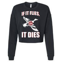 If It Flies It dies Cropped Pullover Crew