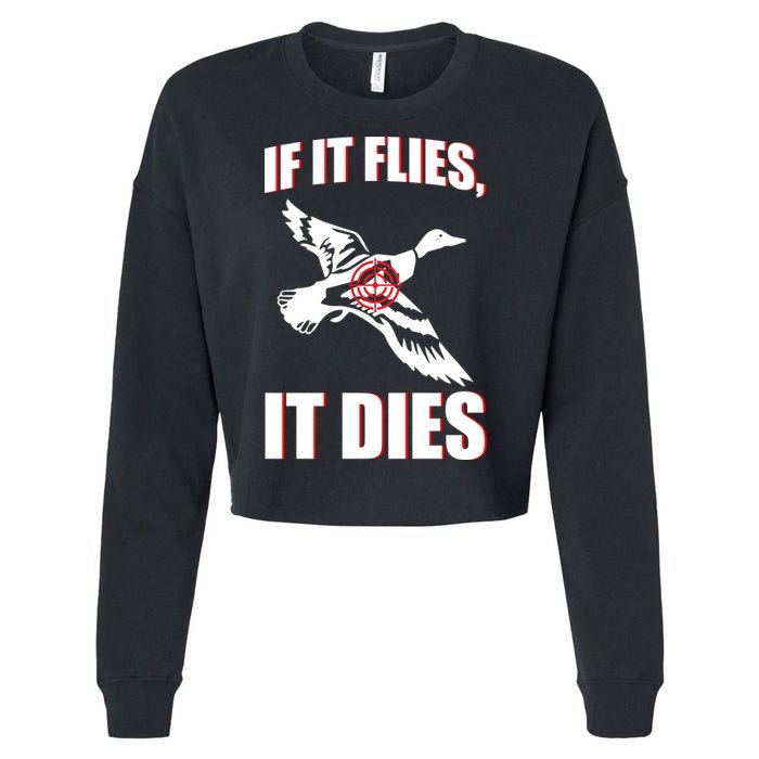 If It Flies It dies Cropped Pullover Crew