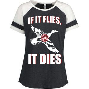 If It Flies It dies Enza Ladies Jersey Colorblock Tee